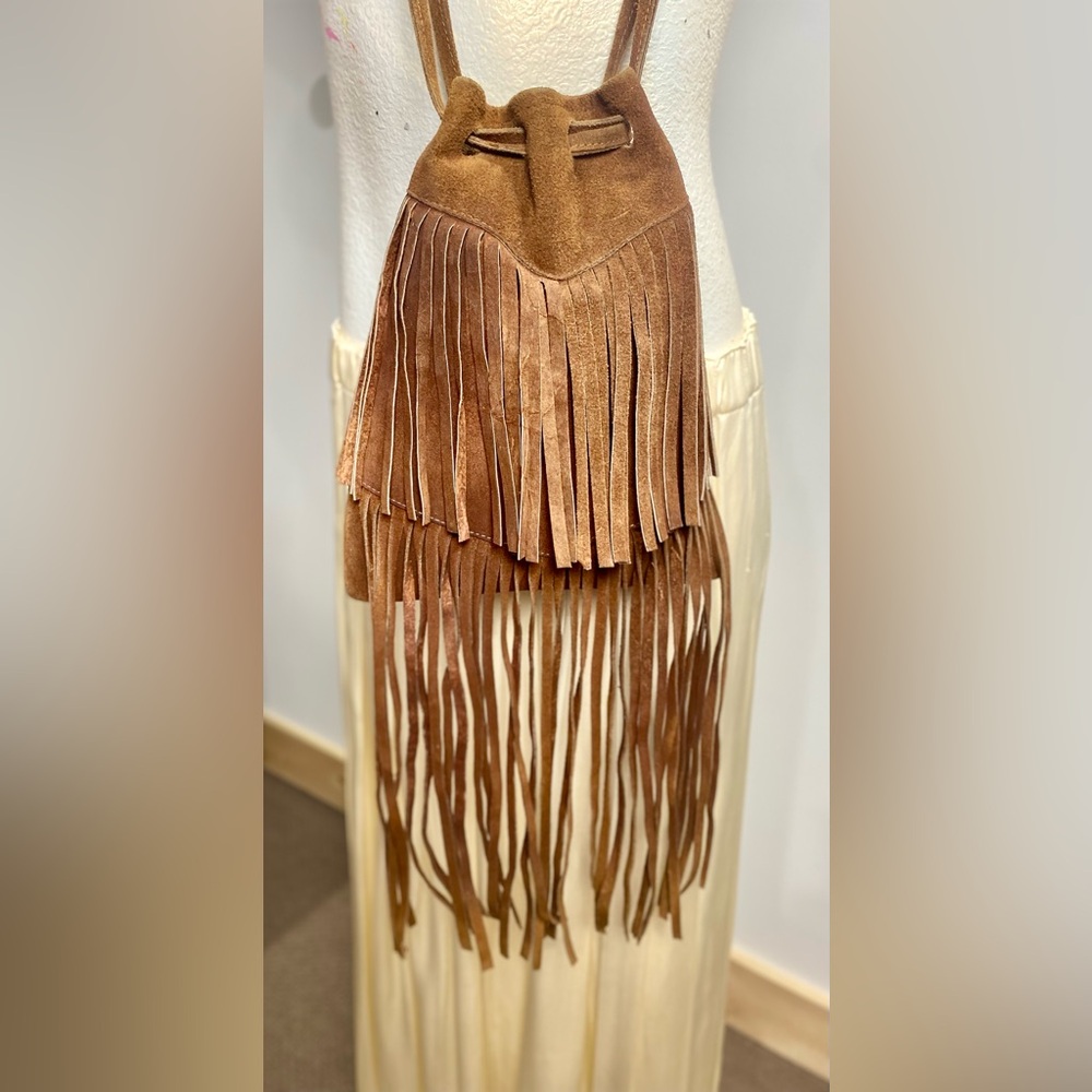 BOHEMIAN Chic Womens genuine suede bag